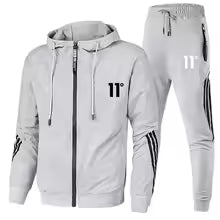 2025 Fashion Men's Set, Jogging, casual Wear Set, Spring and Autumn printed fitness drawstring sweatshirt + casual sport pants