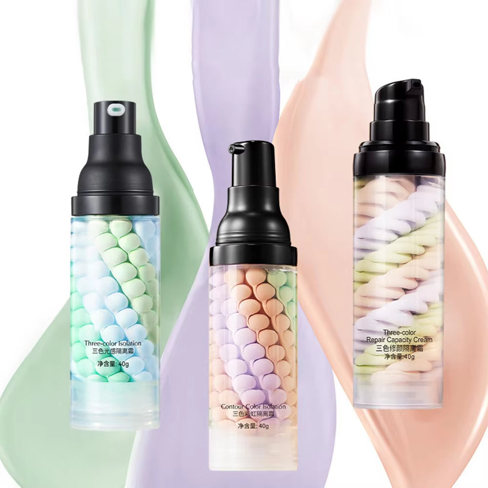 Three-color Repair And Isolation Cream Protective Primer Before Makeup Moisturizing Isolation Milk